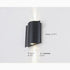 Albiolo | Lámpara de pared LED de aluminio para exteriores, resistente al agua, color negro