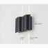 Albiolo | Lámpara de pared LED de aluminio para exteriores, resistente al agua, color negro