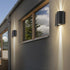 Albiolo | Lámpara de pared LED de aluminio para exteriores, resistente al agua, color negro