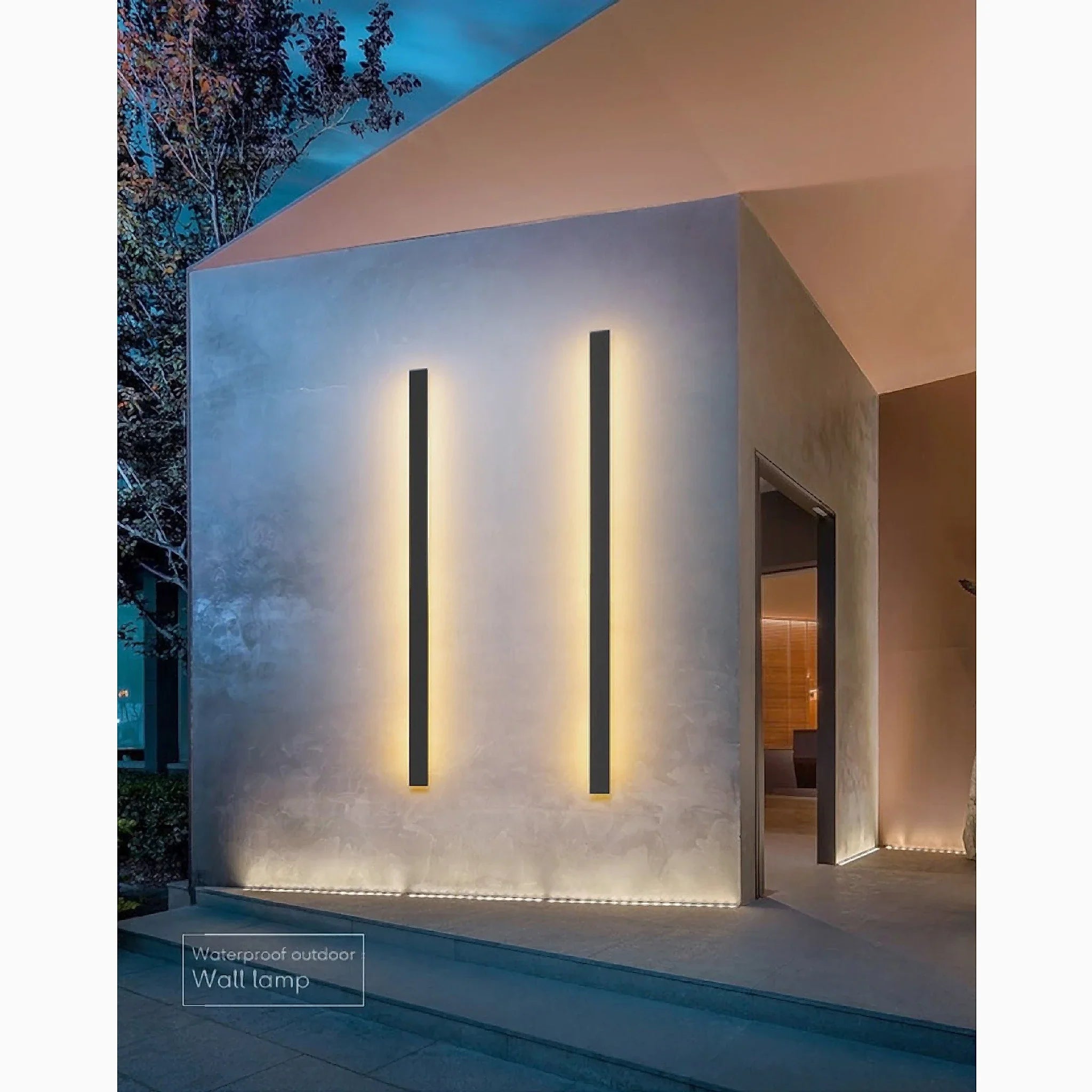 Lámpara de pared para exterior, resistente al agua y antioxidante, color negro, Albizzate