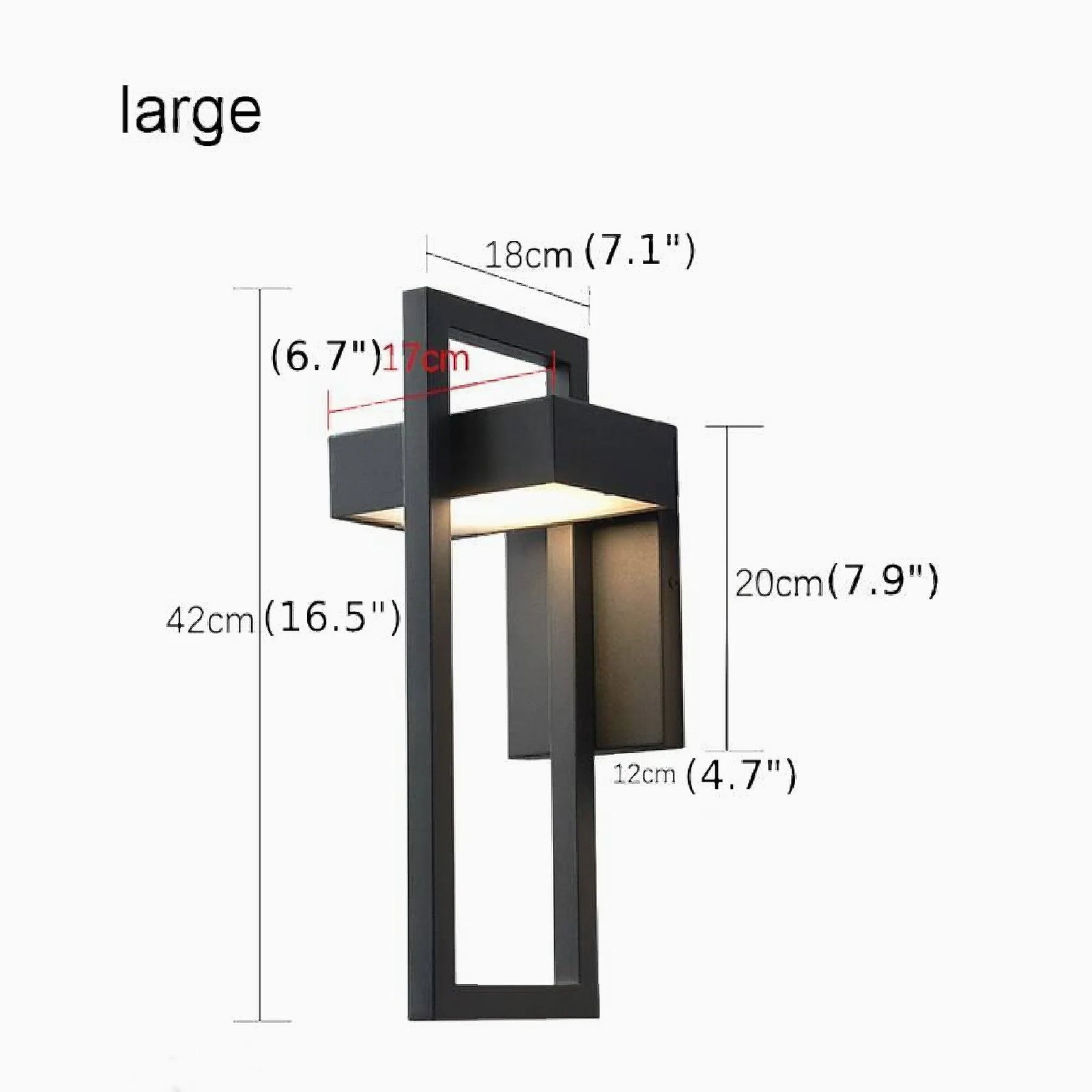 Alcamo | Iluminación de pared LED impermeable para exteriores, estilo retro, color negro