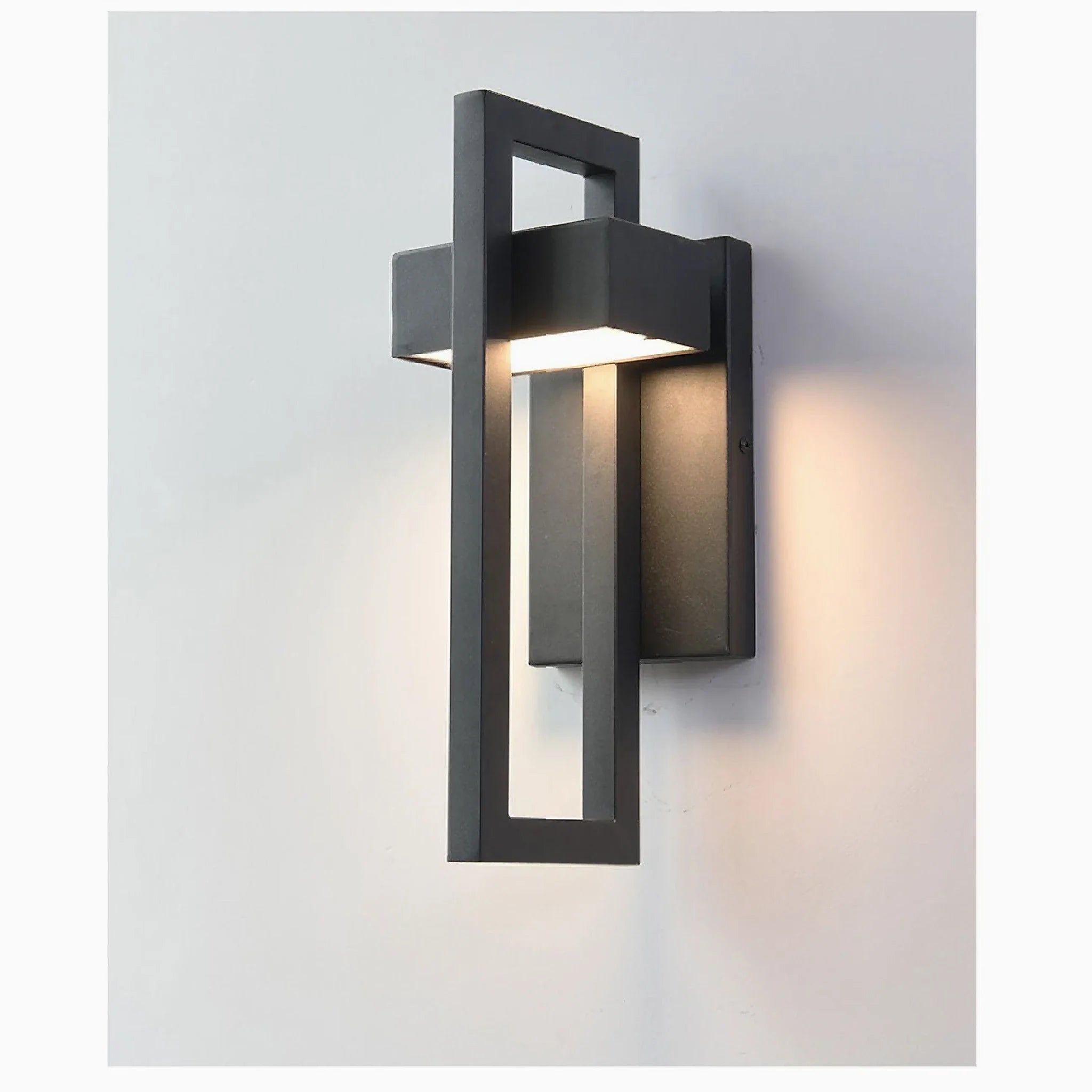 Alcamo | Iluminación de pared LED impermeable para exteriores, estilo retro, color negro
