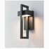Alcamo | Iluminación de pared LED impermeable para exteriores, estilo retro, color negro