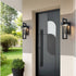 Alcamo | Iluminación de pared LED impermeable para exteriores, estilo retro, color negro