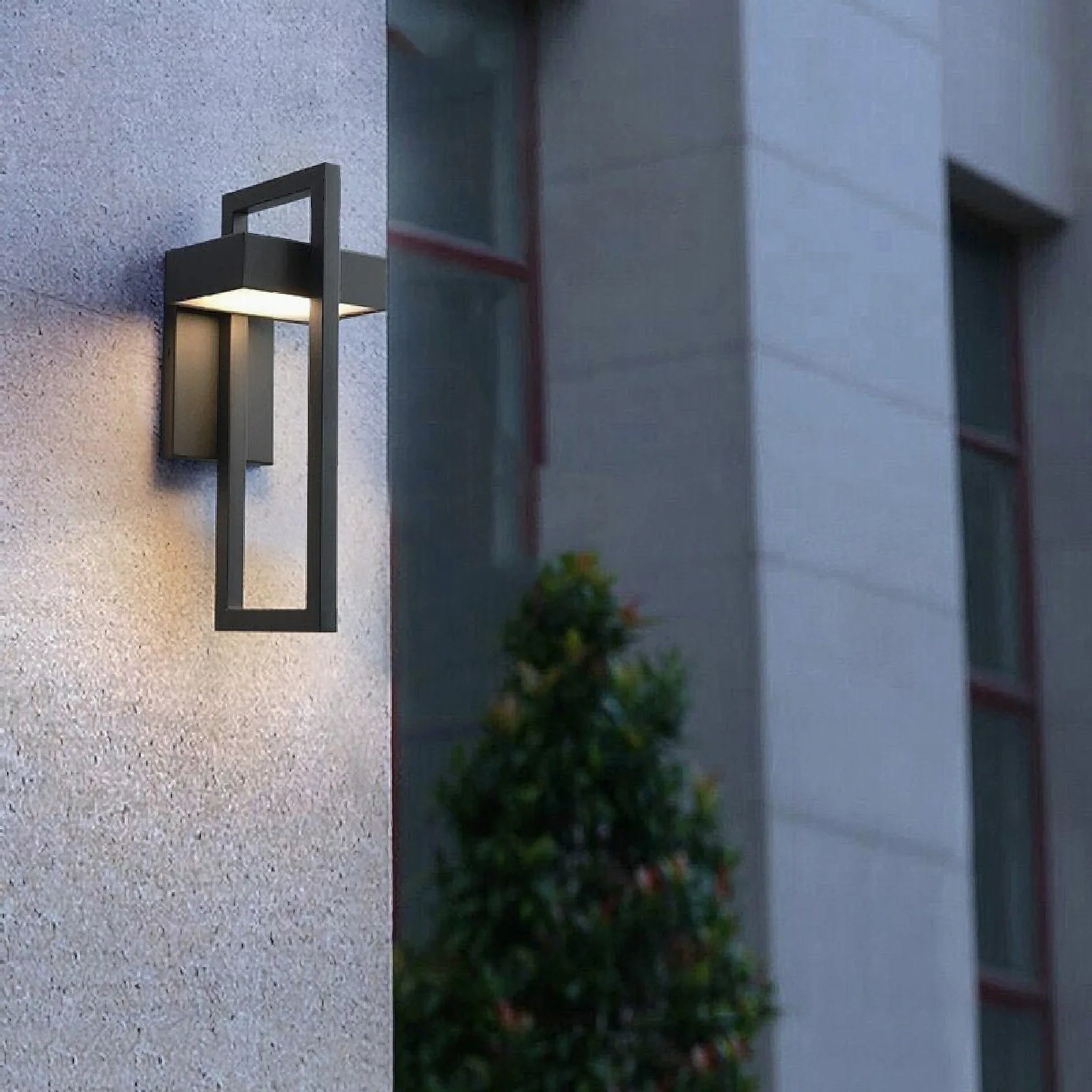 Alcamo | Iluminación de pared LED impermeable para exteriores, estilo retro, color negro