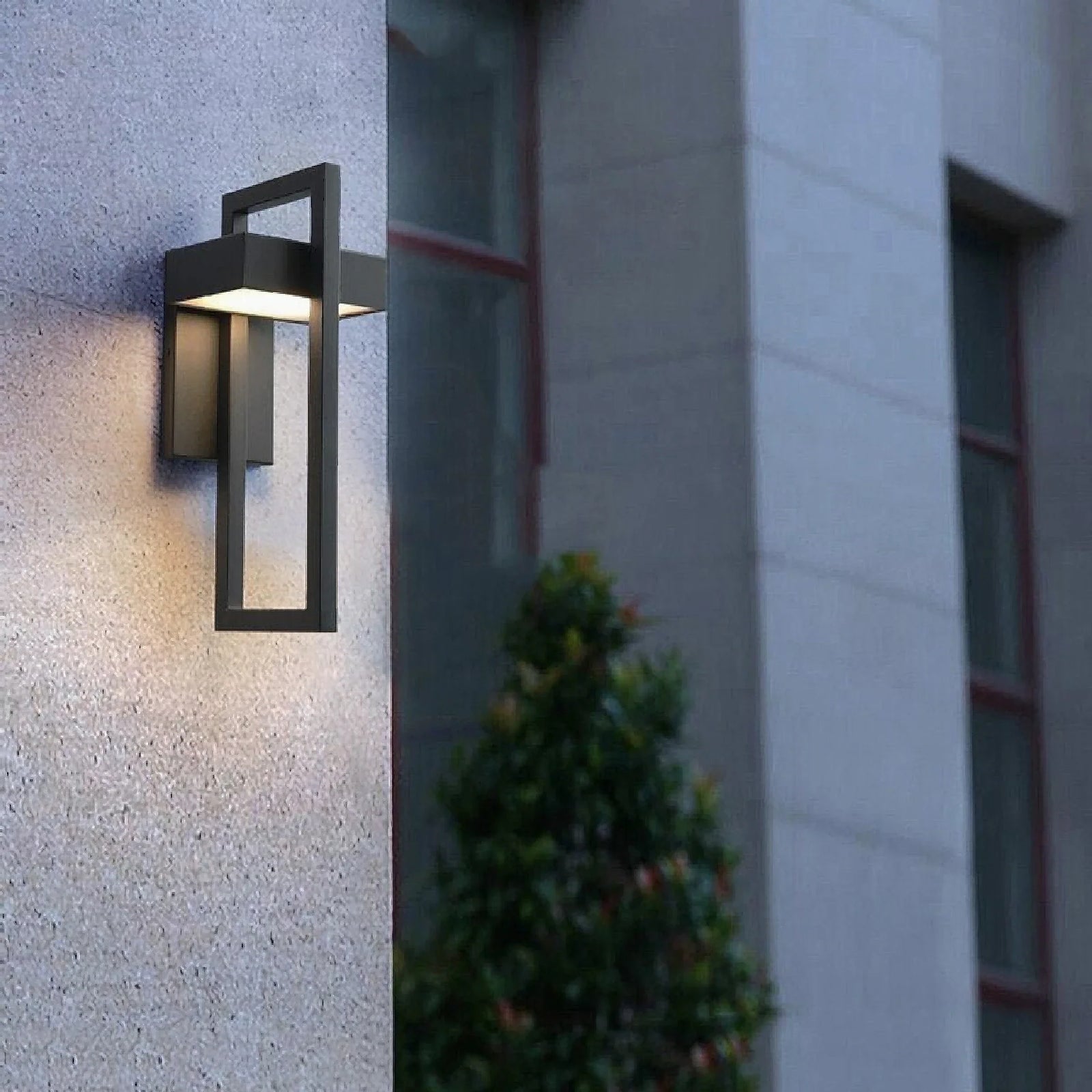 Alcamo | Iluminación de pared LED impermeable para exteriores, estilo retro, color negro
