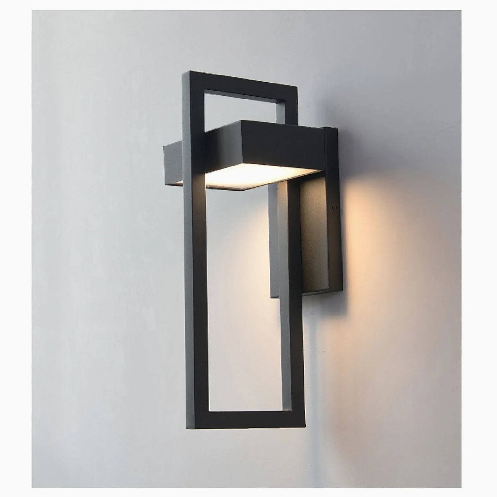 Alcamo | Iluminación de pared LED impermeable para exteriores, estilo retro, color negro