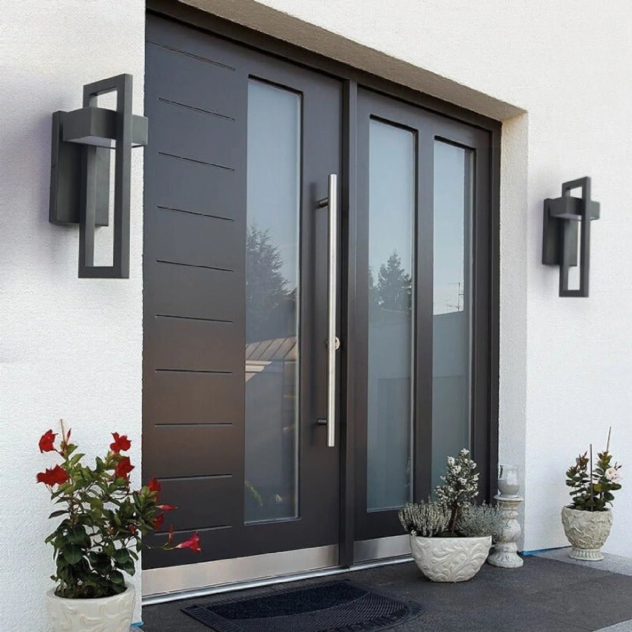 Alcamo | Iluminación de pared LED impermeable para exteriores, estilo retro, color negro