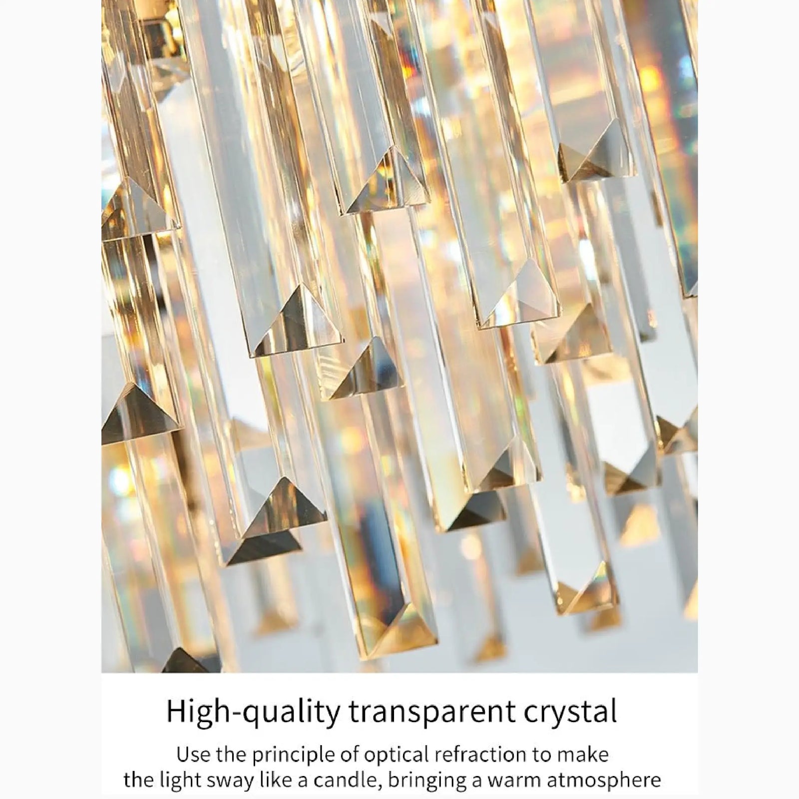 Alfianello | Lámpara colgante de cristal con forma de tambor creativa para sala de estar