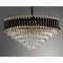 Alfonsine | Lámpara colgante de cristal negro de lujo con luces LED para sala de estar
