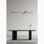 Lámpara de araña minimalista con diseño de ondas para comedor de Carros