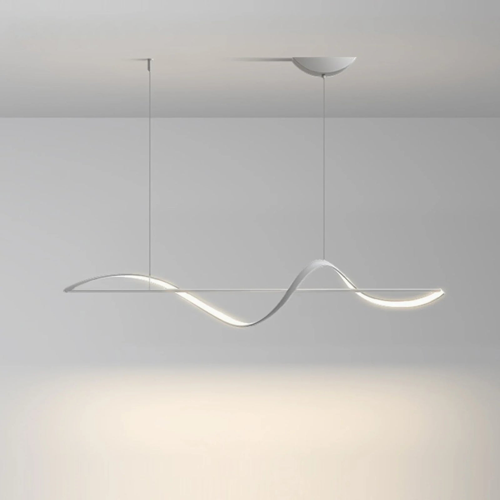 Lámpara de araña minimalista con diseño de ondas para comedor de Carros