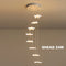 8 luces - Valbonne | Lámpara colgante de espiral en forma de estrella para escalera, 8 luces, luz cálida - Base de techo gris