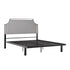 Cama Queen tradicional de metal tapizada Mimi