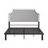 Cama Queen tradicional de metal tapizada Mimi