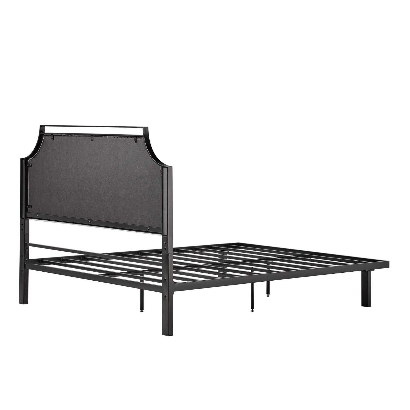 Cama Queen tradicional de metal tapizada Mimi