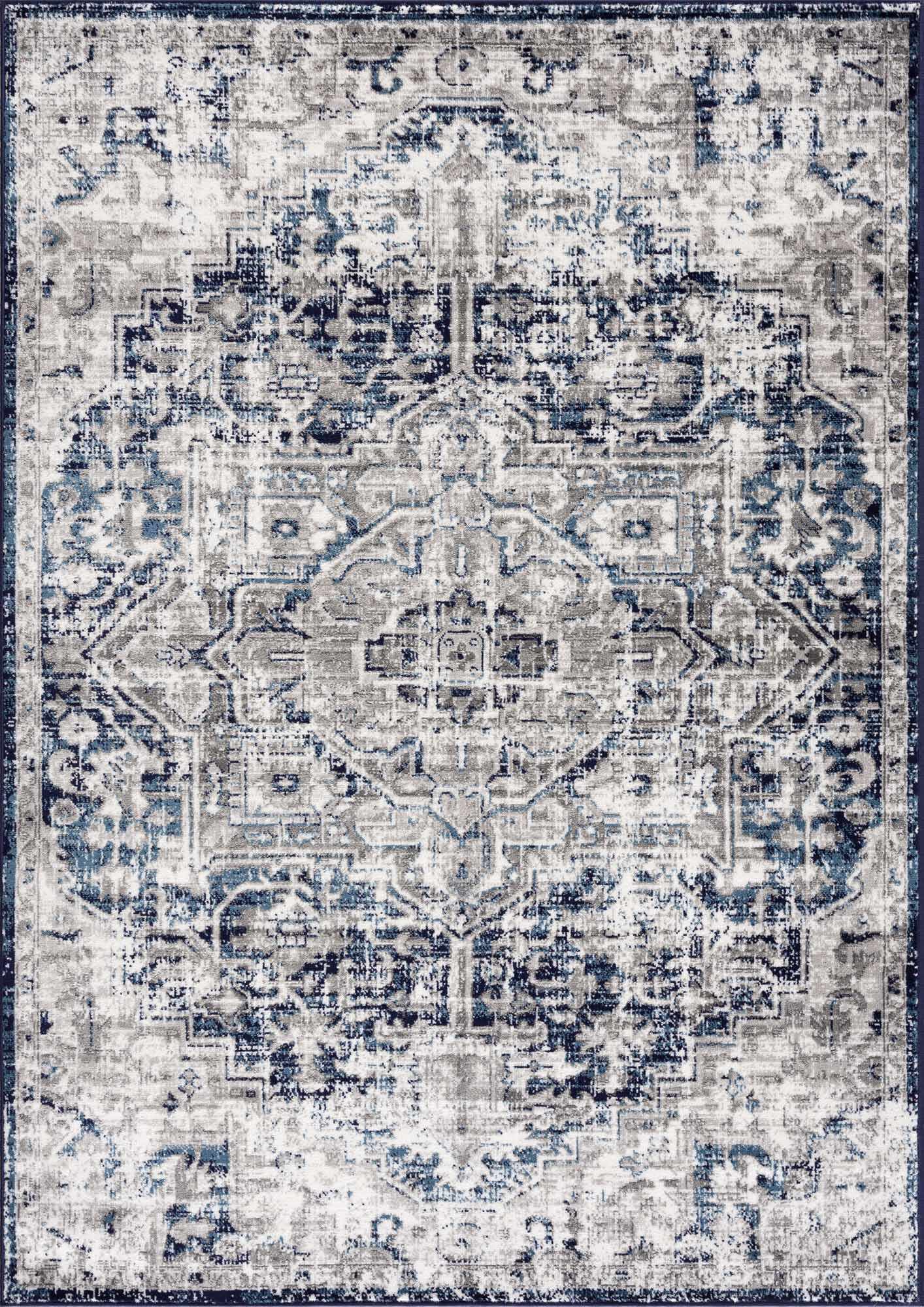 Alfombra azul marino Hauteloom Buenaventura