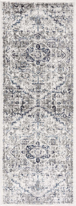 Alfombra Hauteloom Buenaventura color crema y azul marino