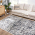Alfombra Hauteloom Buenaventura color crema y azul marino