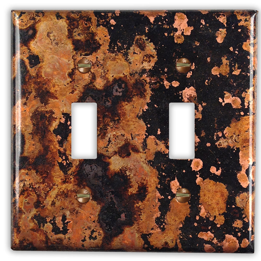 Mottled Copper - 2 Toggle Wallplate