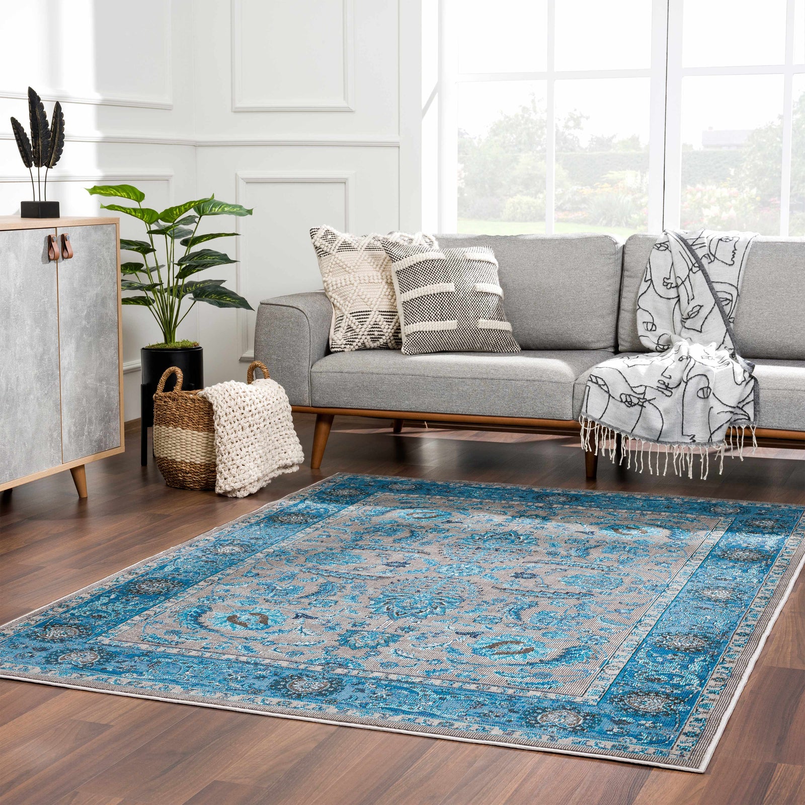 Alfombra Mardina Turquesa - Liquidación