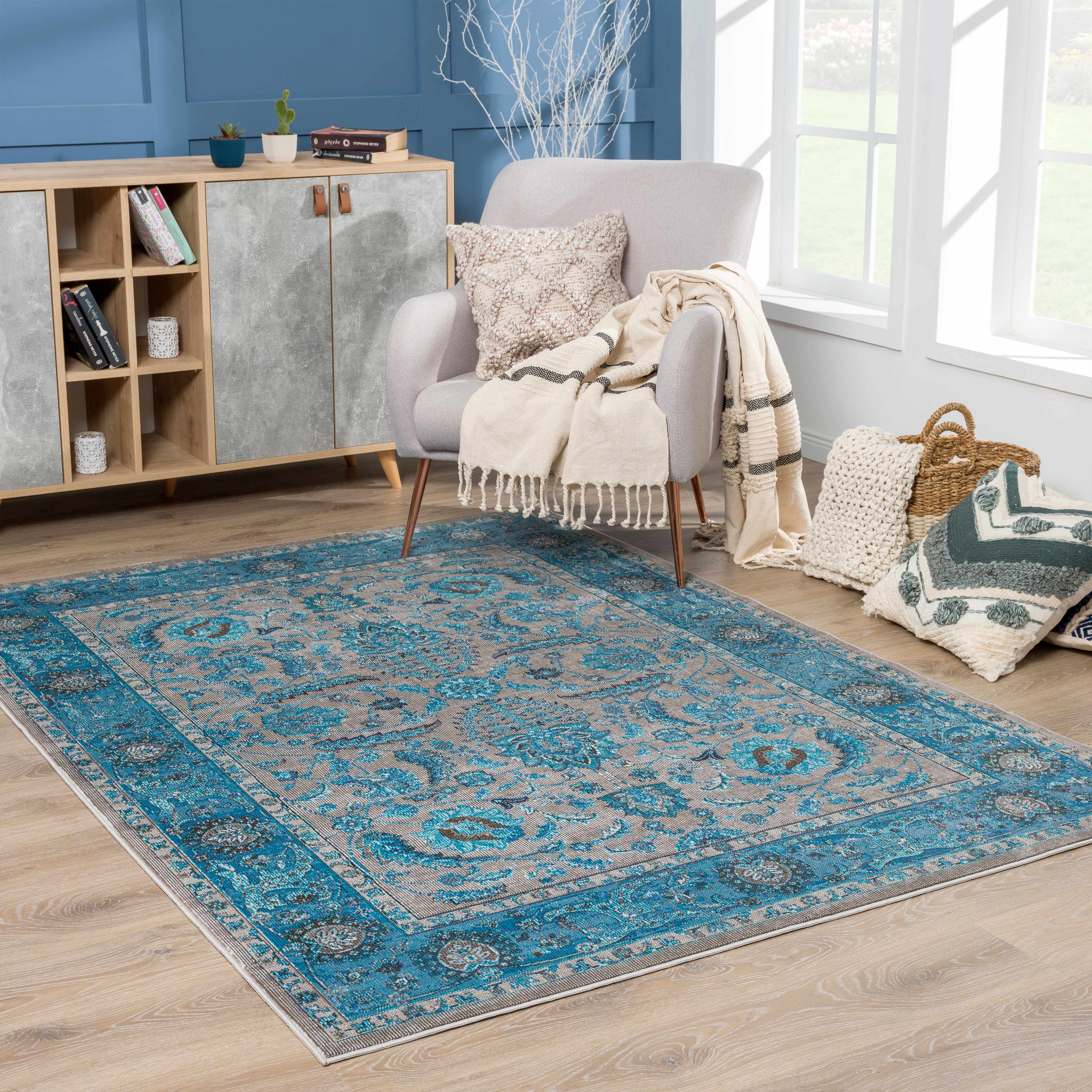Alfombra Mardina Turquesa - Liquidación