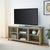 58" Slatted Side Wood Console