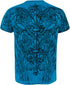 Sakkas Vines and Fleur De Lis Metallic Silver Embossed Cotton Mens T-Shirt