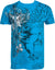 Sakkas Eagle,Sword and Chains Metallic Silver Embossed Cotton Mens T-Shirt