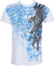 Sakkas Eagle and Sword Metallic Silver Embossed Cotton Mens Fashion T-Shirt