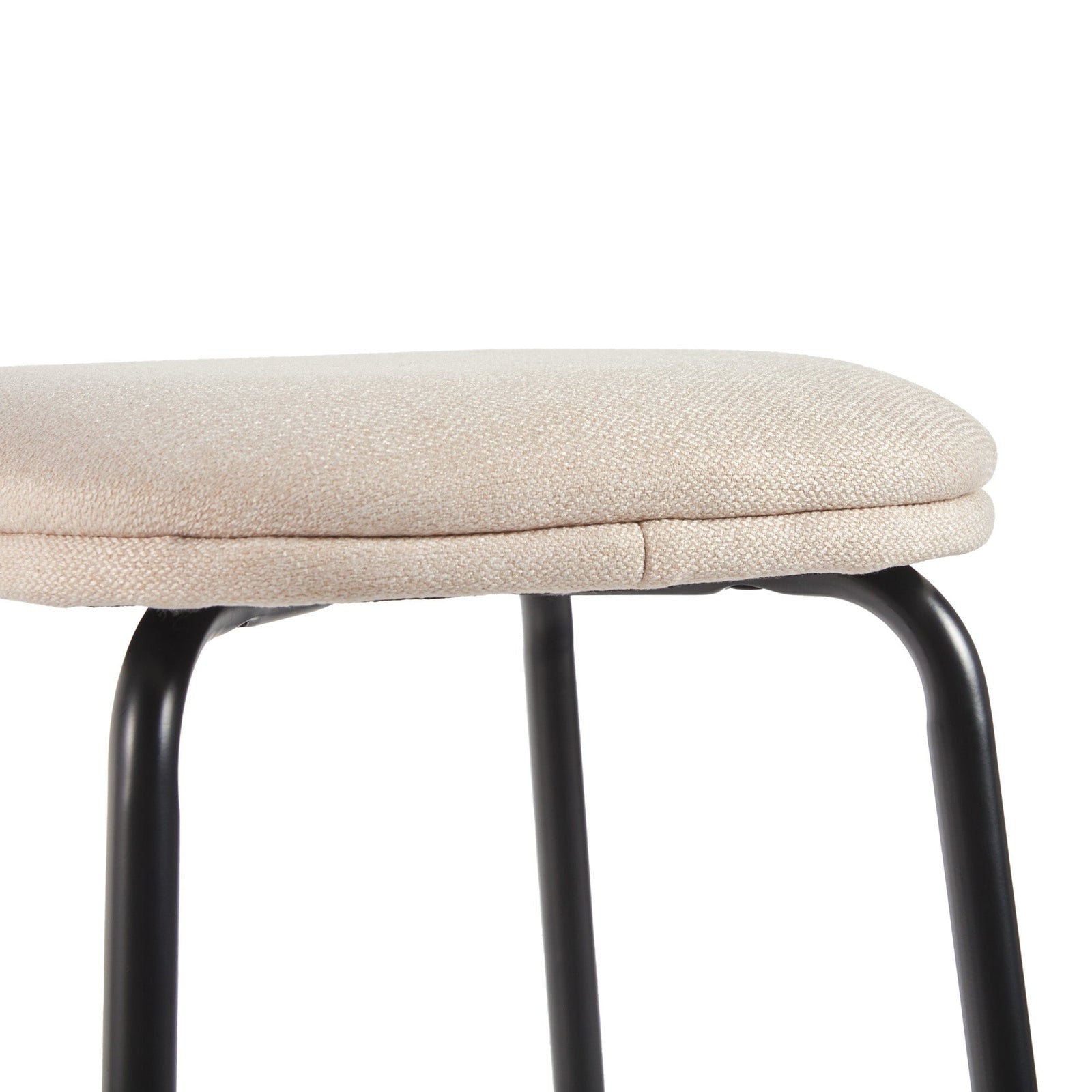 Taburete de bar Mutt Simple con asiento tapizado, juego de 2