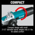 Amoladora angular Makita GA4570 de 4-1/2" X-LOCK