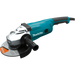 Amoladora angular Makita GA7021 de 7 pulg. con disco de amolar, mango lateral y protector de disco con disco de copa de diamante de 24 segmentos de 7 pulg.