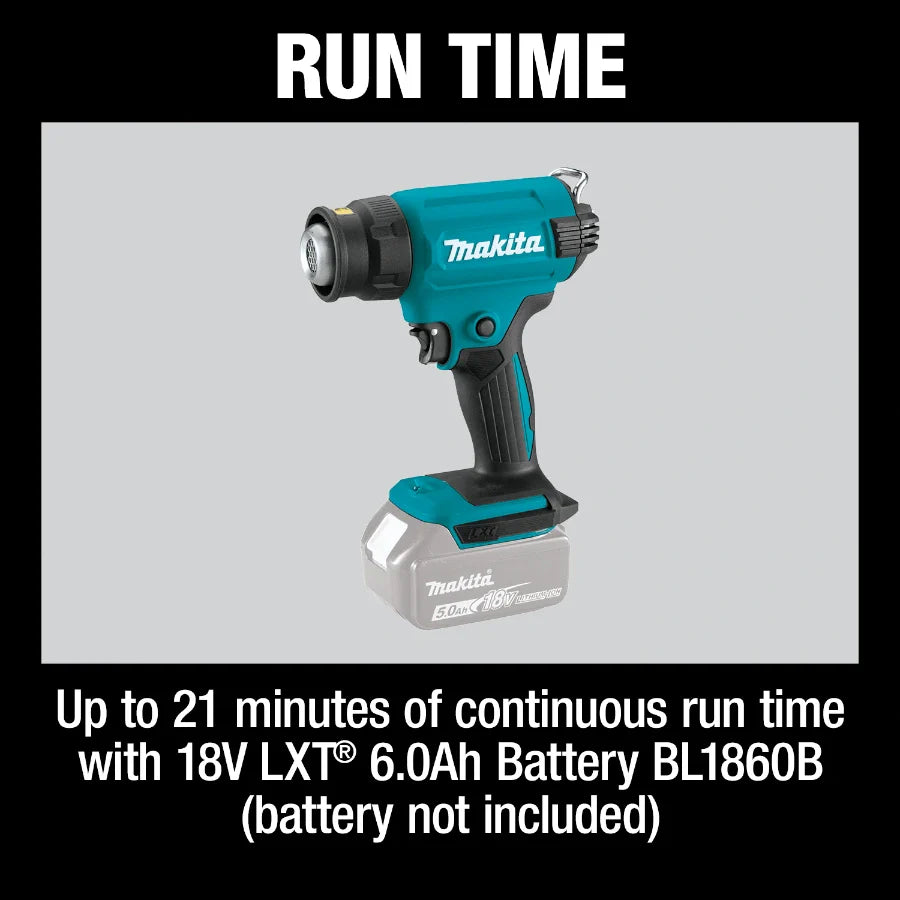 Pistola de calor inalámbrica de iones de litio Makita XGH01ZK 18V LXT