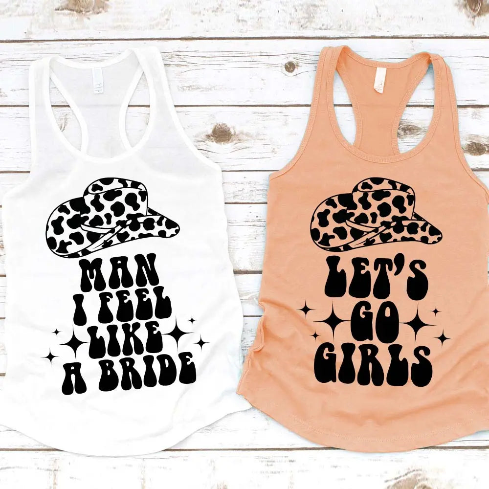 🍾 Man I Feel Like a Bride Bachelorette Party Tank Top 💍