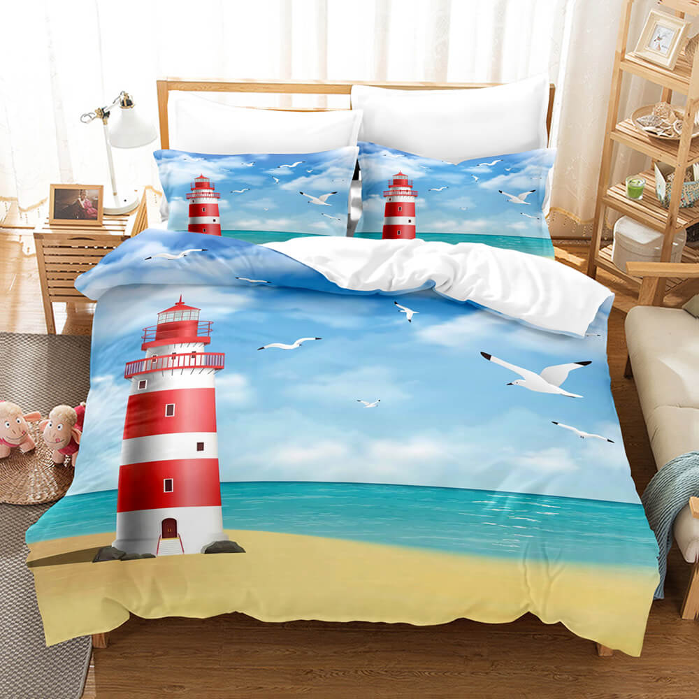 Marine Anchor Bedding Set Quilt Cover Room Decoration