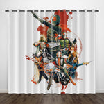 Masked Rider Curtains Pattern Blackout Window Drapes