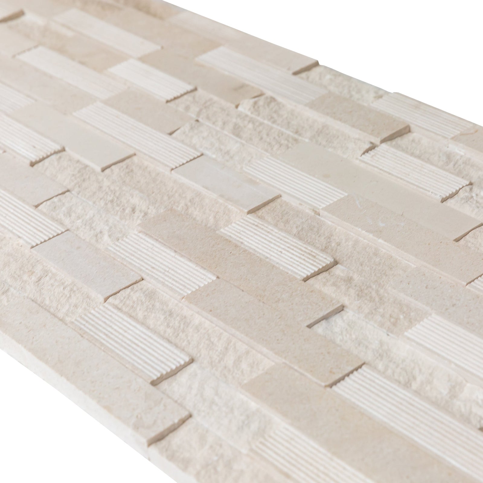 Mayra White Ledger Multi-surface 3D Panel 6