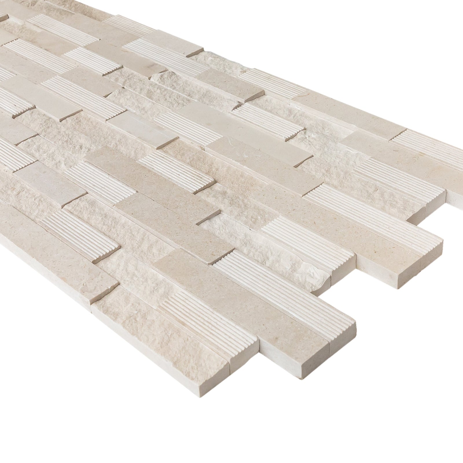 Mayra White Ledger Multi-surface 3D Panel 6