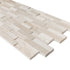 Mayra White Ledger Multi-surface 3D Panel 6"x24" Marble Wall Tile - Full Truckload