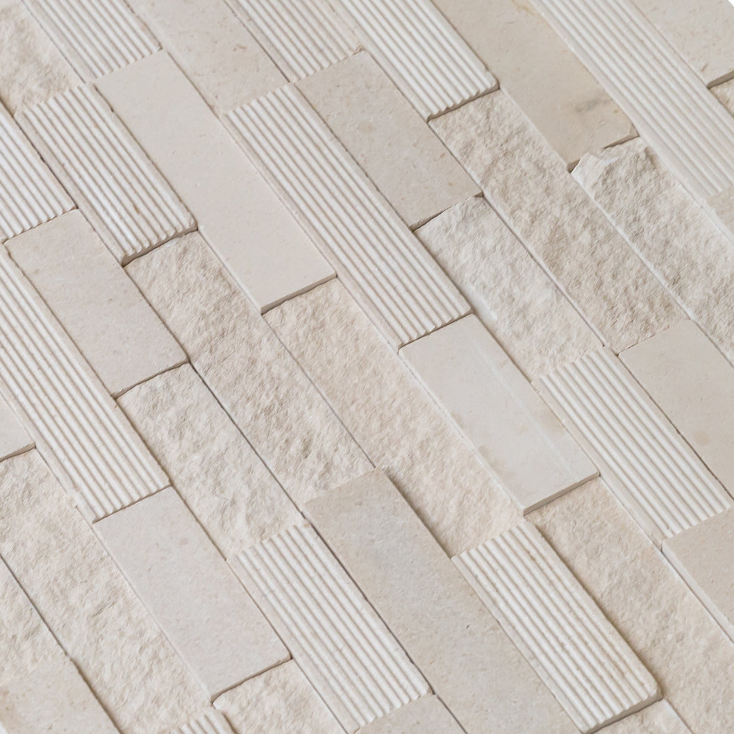 Mayra White Ledger Multi-surface 3D Panel 6