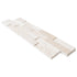 Mayra White Ledger Multi-surface 3D Panel 6"x24" Marble Wall Tile - Full Truckload