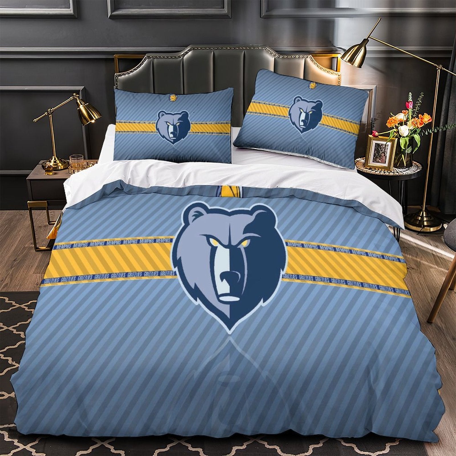 Memphis Grizzlies Bedding Set Duvet Cover Without Filler