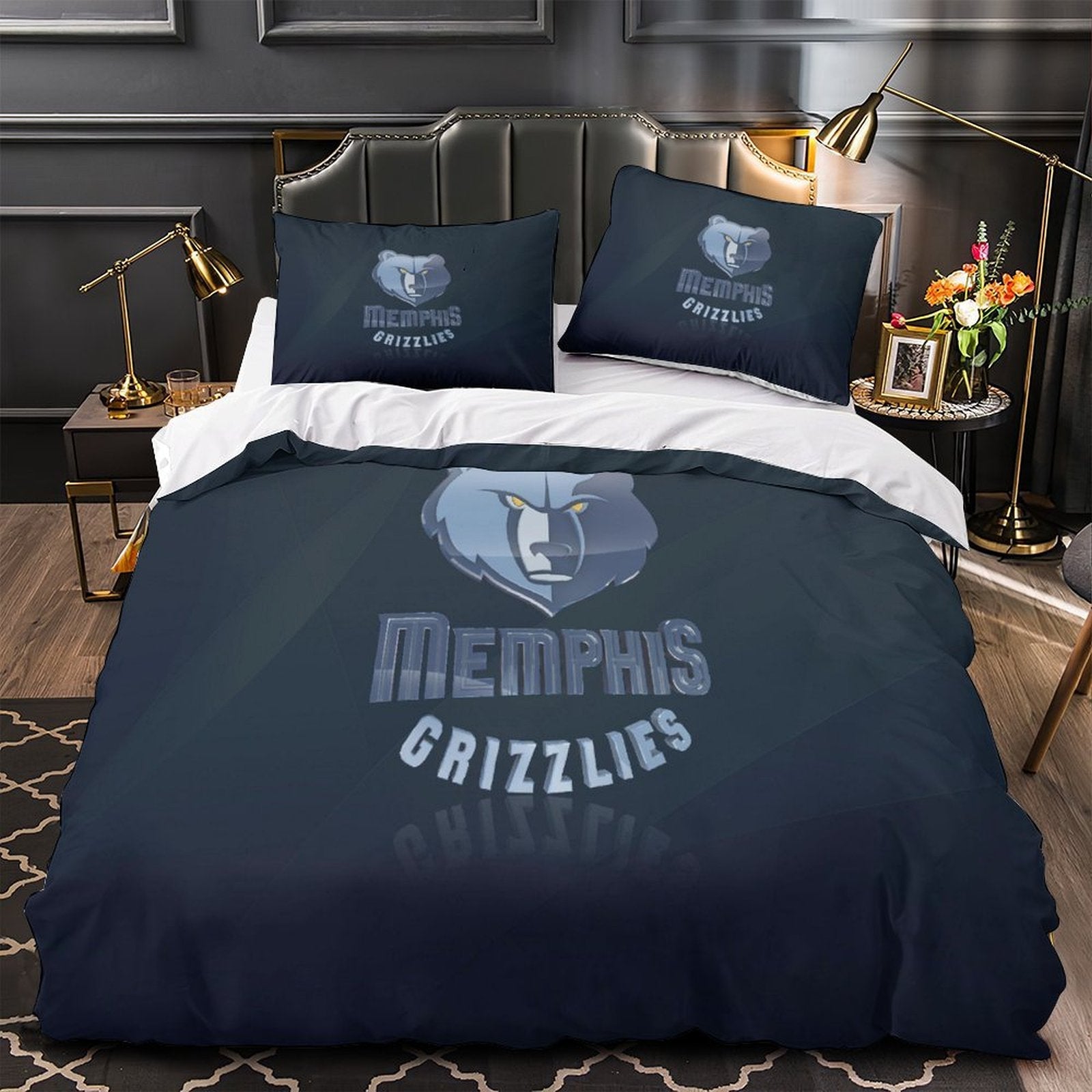 Memphis Grizzlies Bedding Set Duvet Cover Without Filler