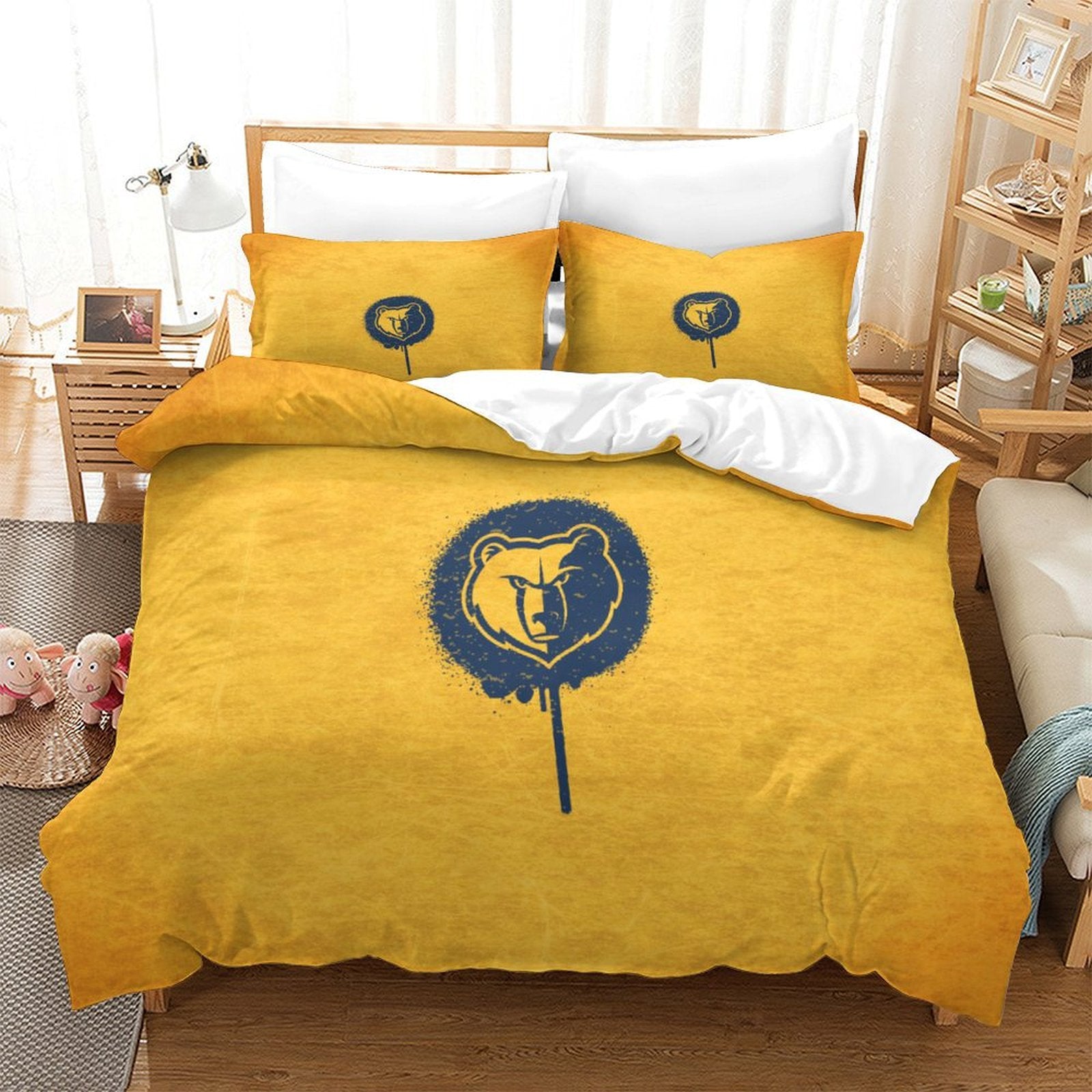 Memphis Grizzlies Bedding Set Duvet Cover Without Filler