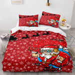 Merry Christmas Pattern Bedding Sets Quilt Cover Room Decoration