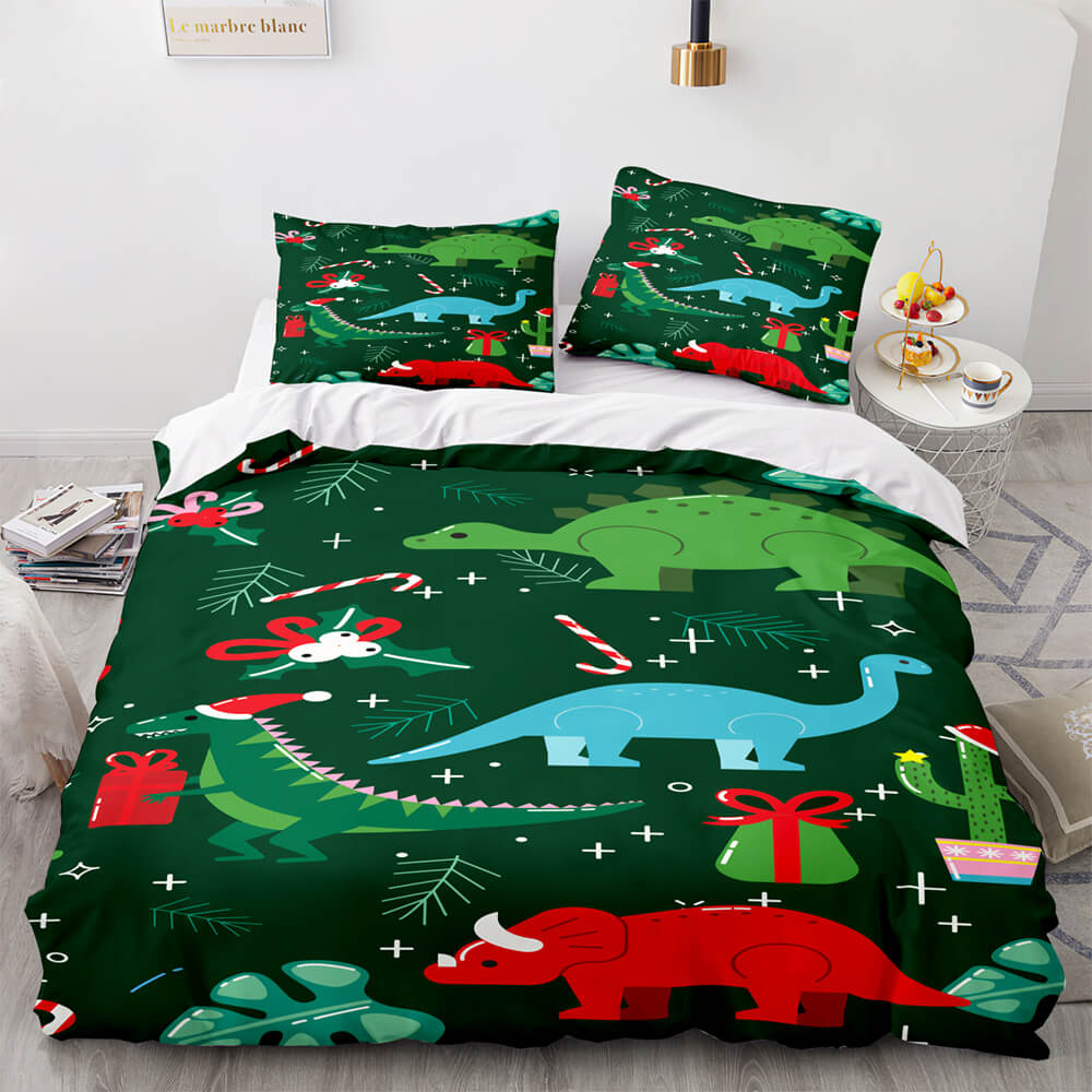 Merry Christmas Pattern Bedding Sets Quilt Cover Room Decoration