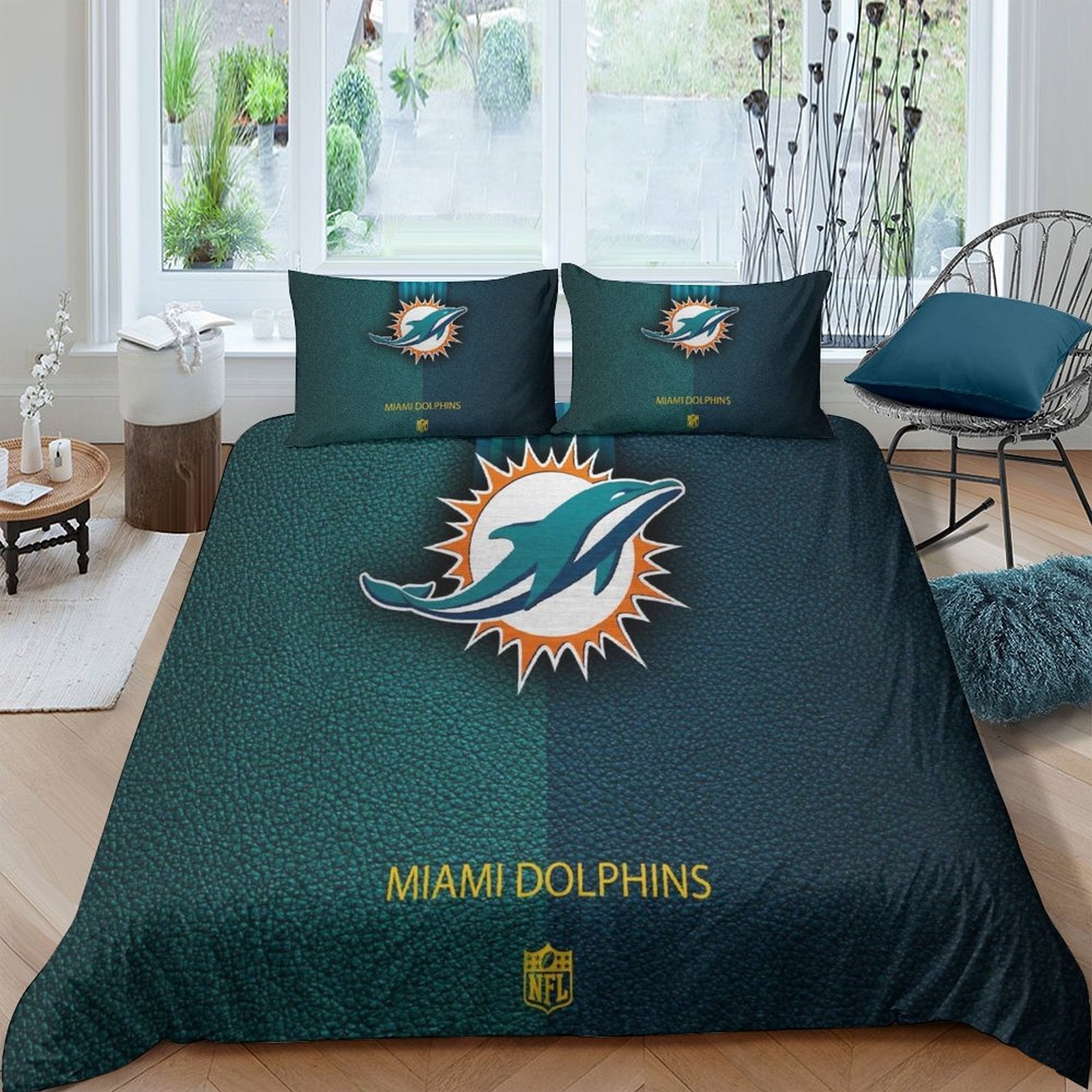 Miami Dolphins Bedding Set Duvet Cover Without Filler