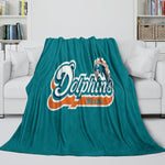 Miami Dolphins Blanket Flannel Fleece Throw Room Decoration