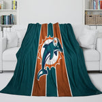 Miami Dolphins Blanket Flannel Fleece Throw Room Decoration